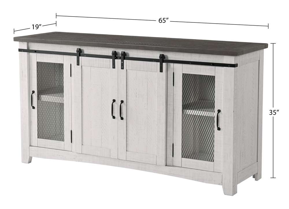 Martin Svensson Home -  Rustic Taos TV Stand, Antique White and Honey Tobacco - 90906 veiw 7