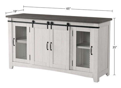 Martin Svensson Home -  Rustic Taos TV Stand, Antique White and Honey Tobacco - 90906 veiw 7