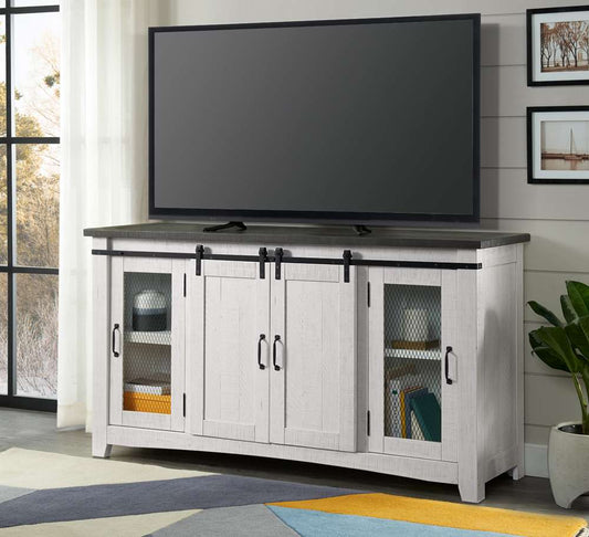 Martin Svensson Home -  Rustic Hampton TV Stand, White Stain with Grey Stain Top - 90901 veiw 2