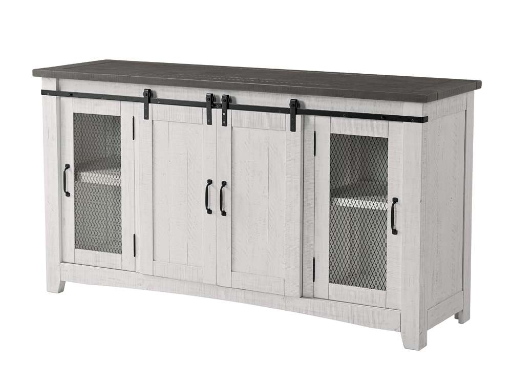 Martin Svensson Home -  Rustic Hampton TV Stand, White Stain with Grey Stain Top - 90901 veiw 5
