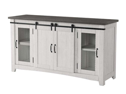 Martin Svensson Home -  Rustic Hampton TV Stand, White Stain with Grey Stain Top - 90901 veiw 5