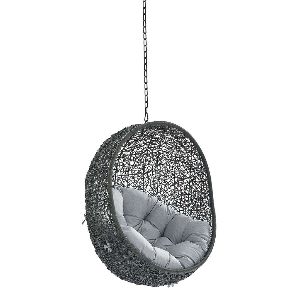 Modway - Hide Sunbrella Fabric Swing Outdoor Patio Lounge Chair Without Stand - EEI-3634-GRY-GRY veiw 1
