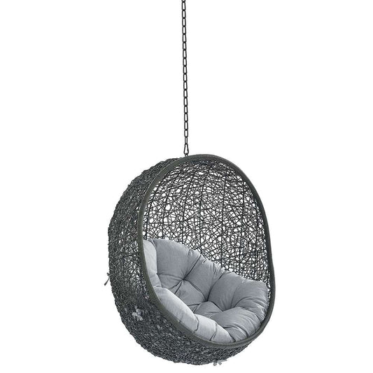 Modway - Hide Sunbrella Fabric Swing Outdoor Patio Lounge Chair Without Stand - EEI-3634-GRY-GRY veiw 1