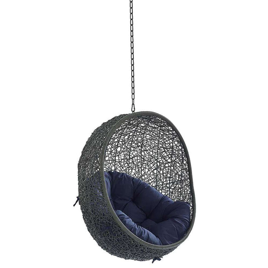 Modway - Hide Sunbrella Fabric Swing Outdoor Patio Lounge Chair Without Stand - EEI-3634-GRY-NAV veiw 1