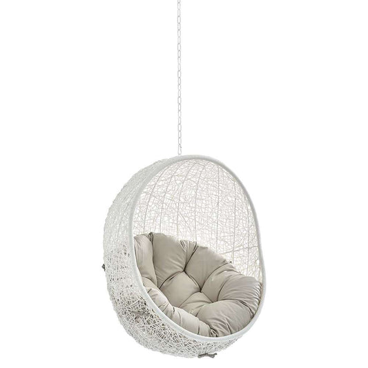 Modway - Hide Sunbrella Fabric Swing Outdoor Patio Lounge Chair Without Stand - EEI-3634-WHI-BEI veiw 1