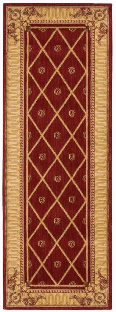 Nourison - Ashton House AS03 Red 2 x 59in Hallway Rug - AS03-99446319128_CLOSEOUT veiw 1