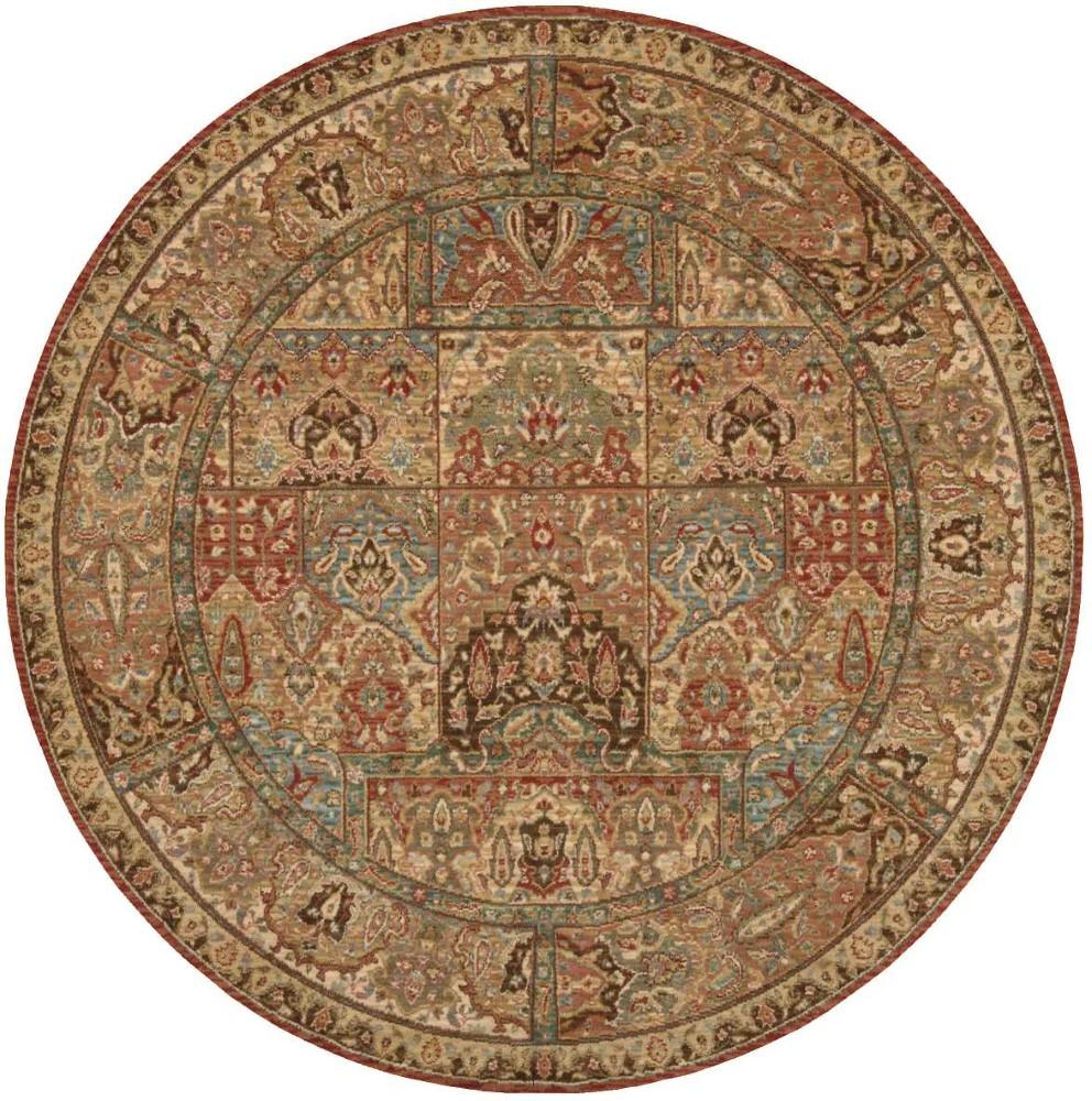 Nourison - Living Treasures LI02 Multicolor 510in x Round Area Rug - LI02-99446673169_CLOSEOUT veiw 1