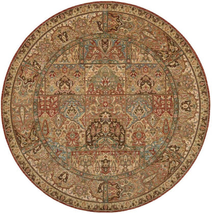 Nourison - Living Treasures LI02 Multicolor 510in x Round Area Rug - LI02-99446673169_CLOSEOUT veiw 1