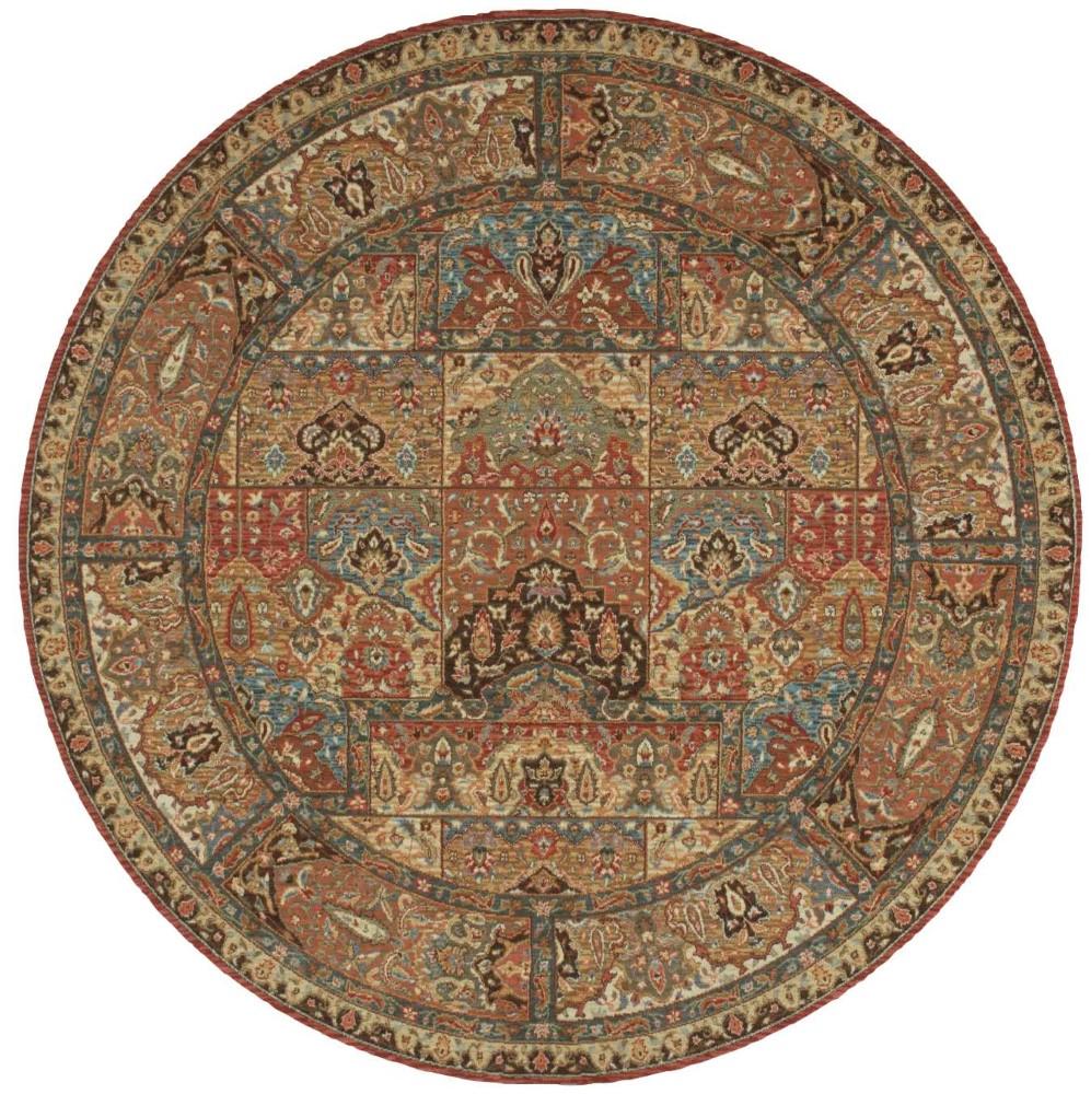 Nourison - Living Treasures LI02 Multicolor 710in x Round Rug - LI02-99446674333_CLOSEOUT veiw 1