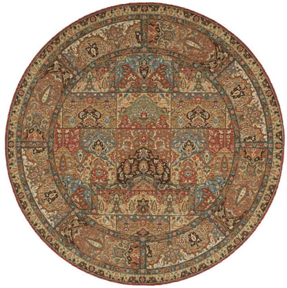 Nourison - Living Treasures LI02 Multicolor 710in x Round Rug - LI02-99446674333_CLOSEOUT veiw 1