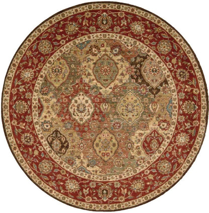 Nourison - Living Treasures LI03 Multicolor 510in x Round Area Rug - LI03-99446673251_CLOSEOUT veiw 1