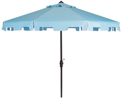 Safavieh - Zimmerman 11Ft Market Umbrella - Baby Blue - White - PAT8100D veiw 1