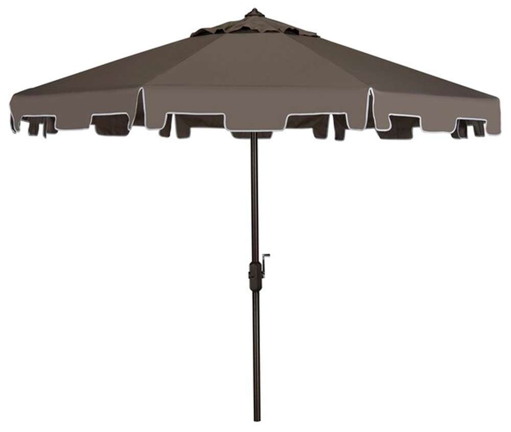 Safavieh - Zimmerman 11Ft Market Umbrella - Grey - PAT8100E veiw 1