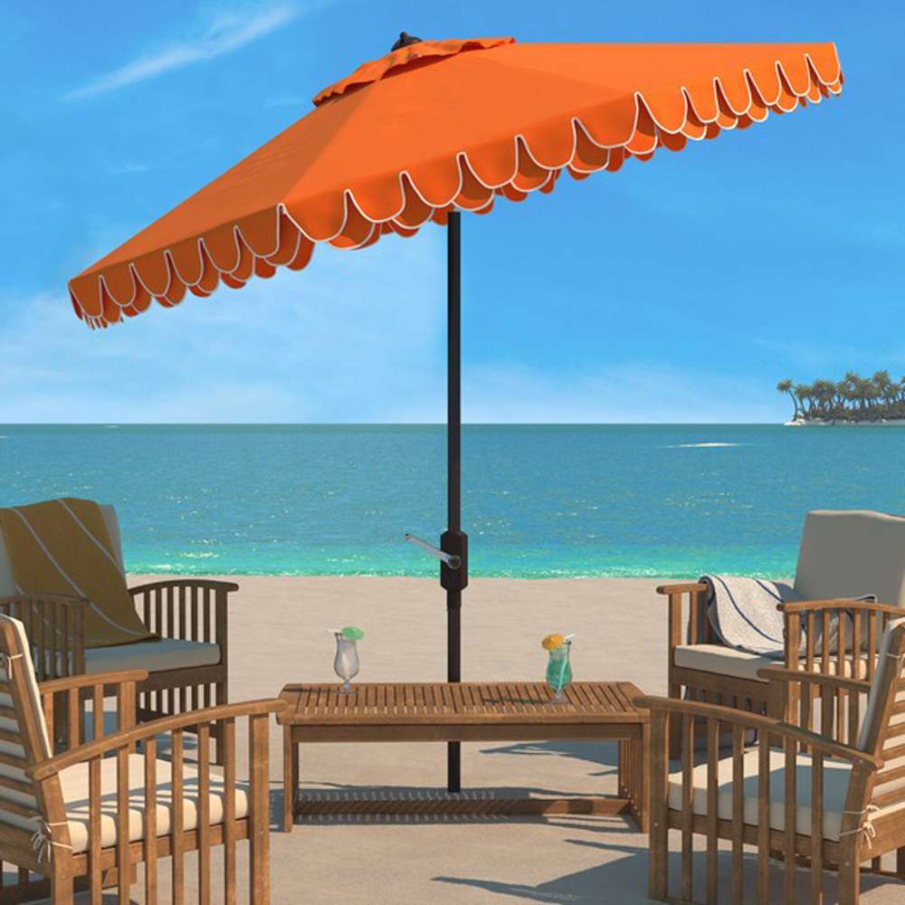 Safavieh - Elegant Valance 9Ft Umbrella - Orange - PAT8006O veiw 2