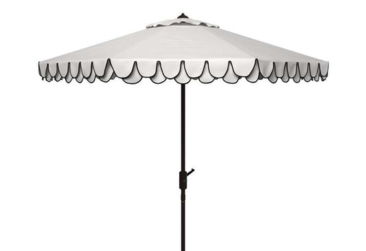 Safavieh - Elegant Valance 9Ft Umbrella - White - Navy - PAT8006F veiw 1