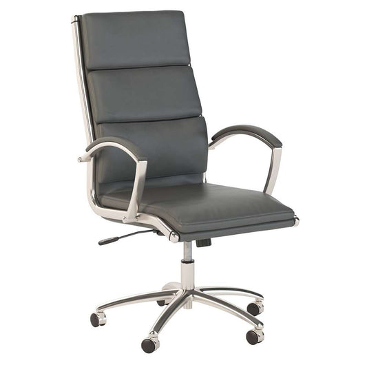 Bush Furniture - Modelo High Back Leather Executive Office Chair in Dark Gray - CH1701DGL-03 veiw 1