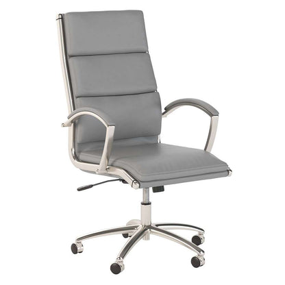 Bush Furniture - Modelo High Back Leather Executive Office Chair in Light Gray - CH1701LGL-03 veiw 1