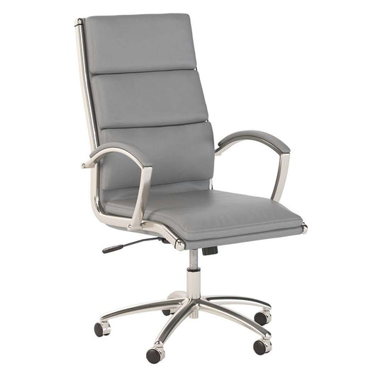 Bush Furniture - Modelo High Back Leather Executive Office Chair in Light Gray - CH1701LGL-03 veiw 1