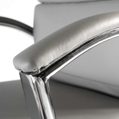 Bush Furniture - Modelo High Back Leather Executive Office Chair in Light Gray - CH1701LGL-03 veiw 3