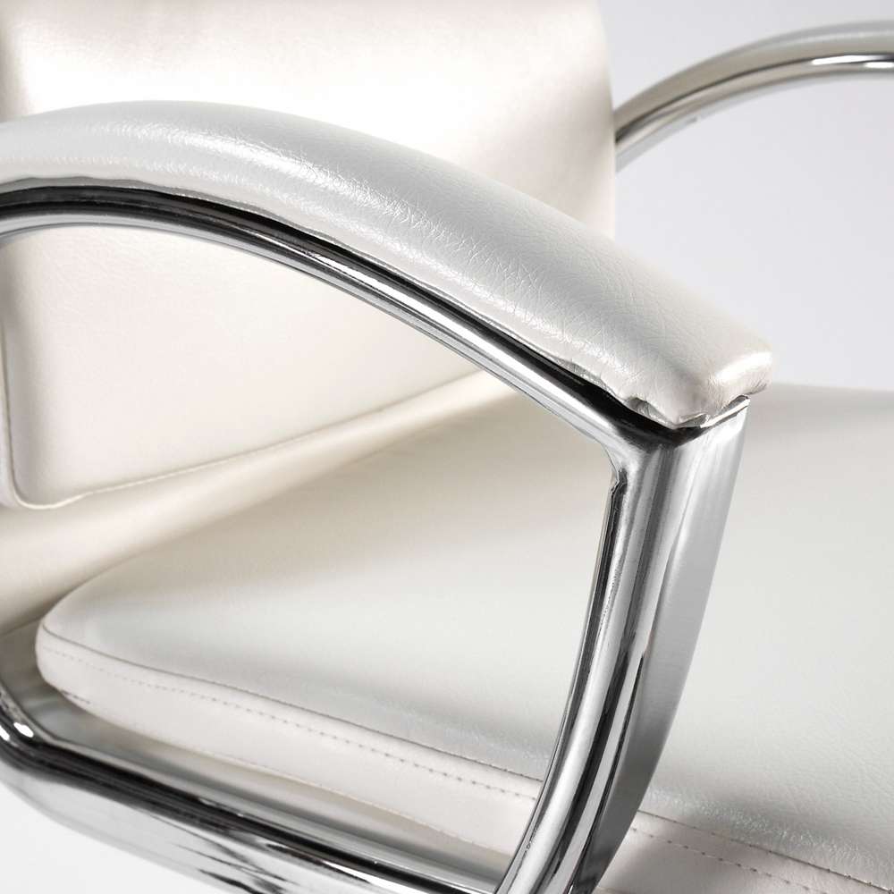 Bush Furniture - Modelo High Back Leather Executive Office Chair in White - CH1701WHL-03 veiw 3