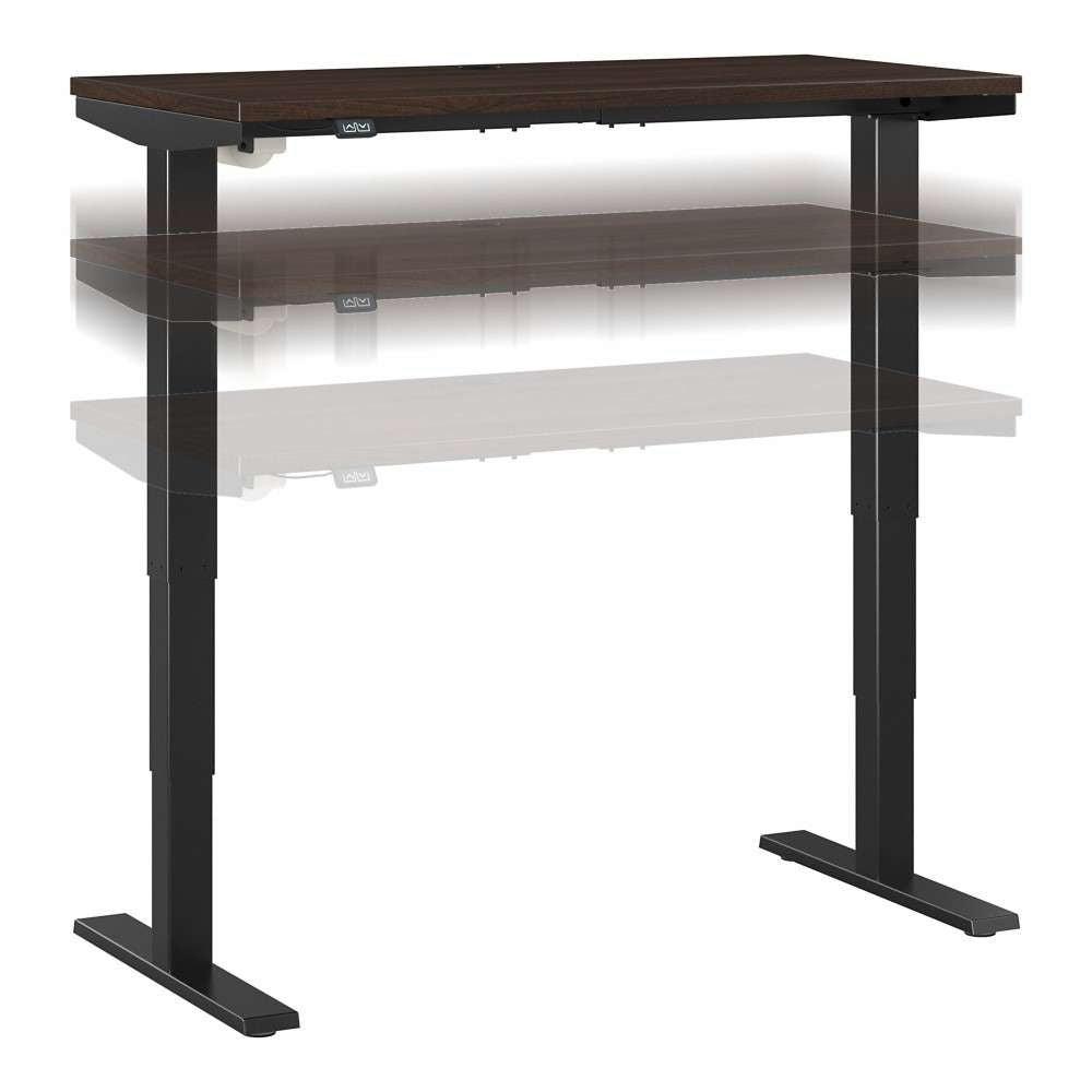Bush Furniture - Move 40 Series 48W x 24D Electric Height Adjustable Standing Desk in Black Walnut with Black Base - M4S4824BWBK veiw 1