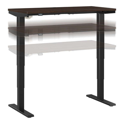 Bush Furniture - Move 40 Series 48W x 24D Electric Height Adjustable Standing Desk in Black Walnut with Black Base - M4S4824BWBK veiw 1