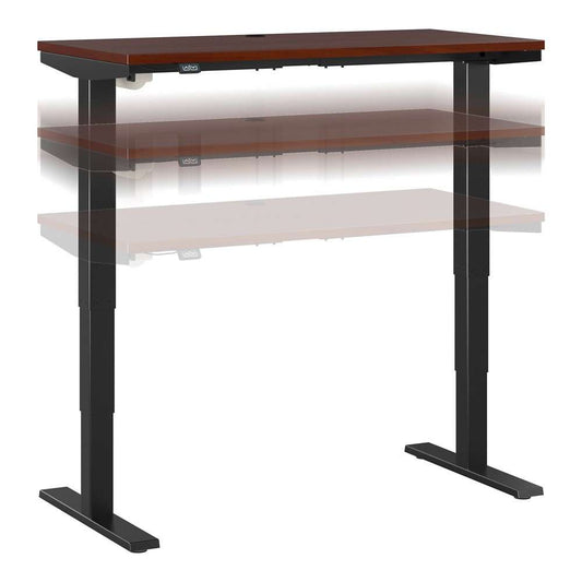 Bush Furniture - Move 40 Series 48W x 24D Electric Height Adjustable Standing Desk in Hansen Cherry with Black Base - M4S4824HCBK veiw 1