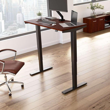 Bush Furniture - Move 40 Series 48W x 24D Electric Height Adjustable Standing Desk in Hansen Cherry with Black Base - M4S4824HCBK veiw 2