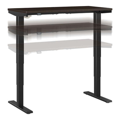 Bush Furniture - Move 40 Series 48W x 24D Electric Height Adjustable Standing Desk in Mocha Cherry with Black Base - M4S4824MRBK veiw 1