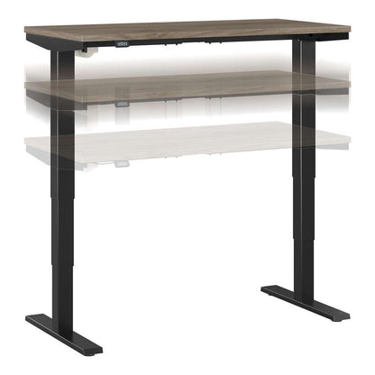 Bush Furniture - Move 40 Series 48W x 24D Electric Height Adjustable Standing Desk in Modern Hickory with Black Base - M4S4824MHBK veiw 1
