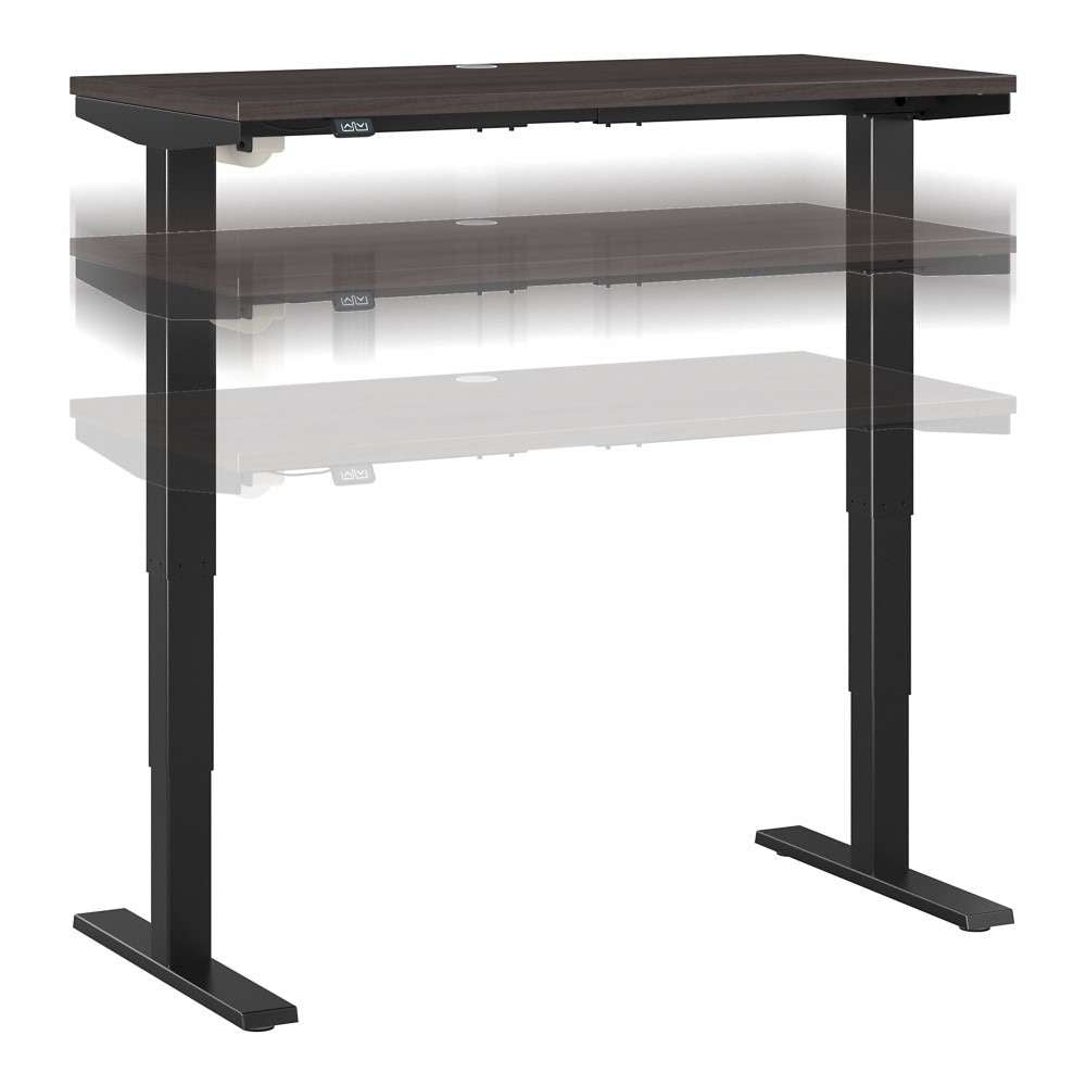 Bush Furniture - Move 40 Series 48W x 24D Electric Height Adjustable Standing Desk in Storm Gray with Black Base - M4S4824SGBK veiw 1