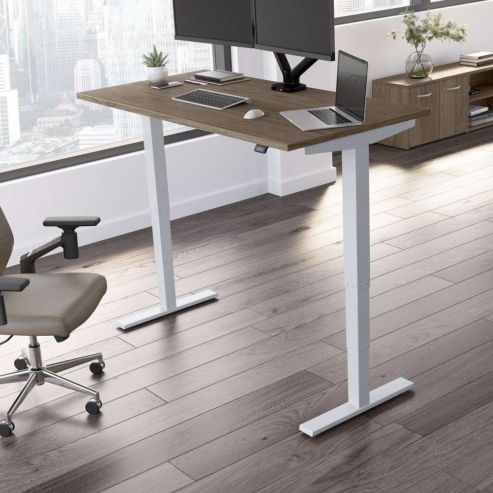 Bush Furniture - Move 40 Series 60W x 30D Electric Height Adjustable Standing Desk in Modern Hickory - M4S6030MHSK veiw 2