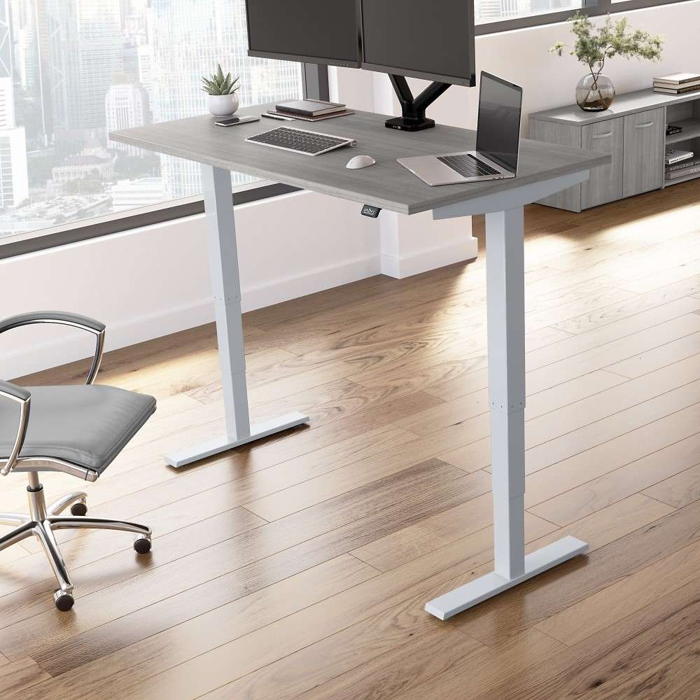Bush Furniture - Move 40 Series 60W x 30D Electric Height Adjustable Standing Desk in Platinum Gray - M4S6030PGSK veiw 2