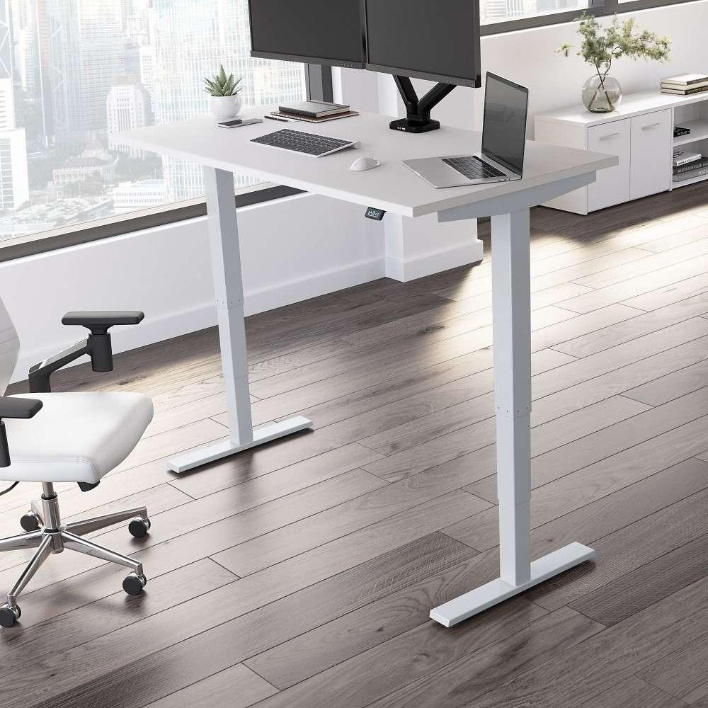 Bush Furniture - Move 40 Series 60W x 30D Electric Height Adjustable Standing Desk in White - M4S6030WHSK veiw 2