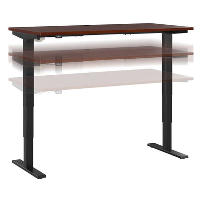Bush Furniture - Move 40 Series 60W x 30D Electric Height Adjustable Standing Desk in Hansen Cherry with Black Base - M4S6030HCBK veiw 1