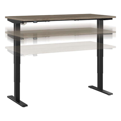 Bush Furniture - Move 40 Series 60W x 30D Electric Height Adjustable Standing Desk in Modern Hickory with Black Base - M4S6030MHBK veiw 1