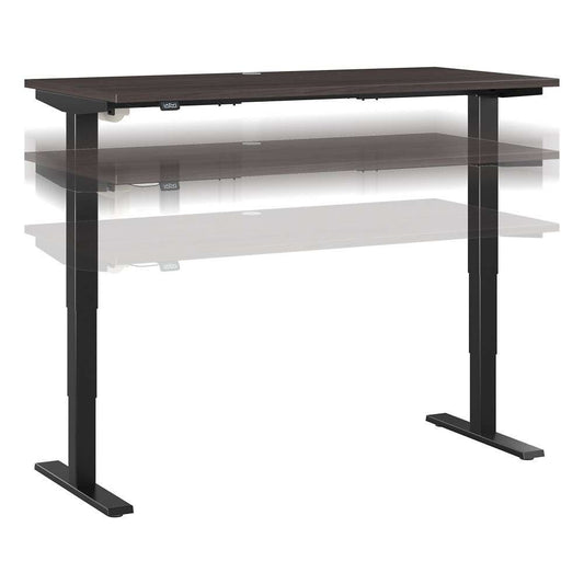 Bush Furniture - Move 40 Series 60W x 30D Electric Height Adjustable Standing Desk in Storm Gray with Black Base - M4S6030SGBK veiw 1