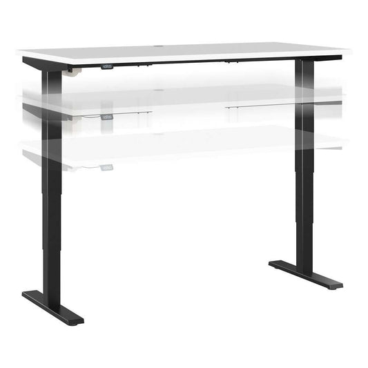 Bush Furniture - Move 40 Series 60W x 30D Electric Height Adjustable Standing Desk in White with Black Base - M4S6030WHBK veiw 1