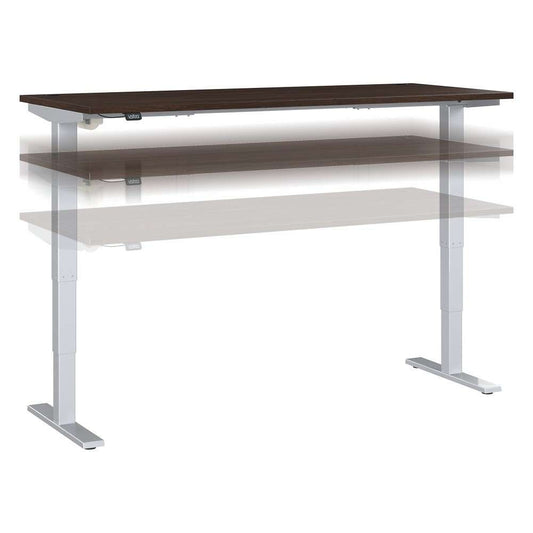 Bush Furniture - Move 40 Series 72W x 30D Electric Height Adjustable Standing Desk in Black Walnut - M4S7230BWSK veiw 1