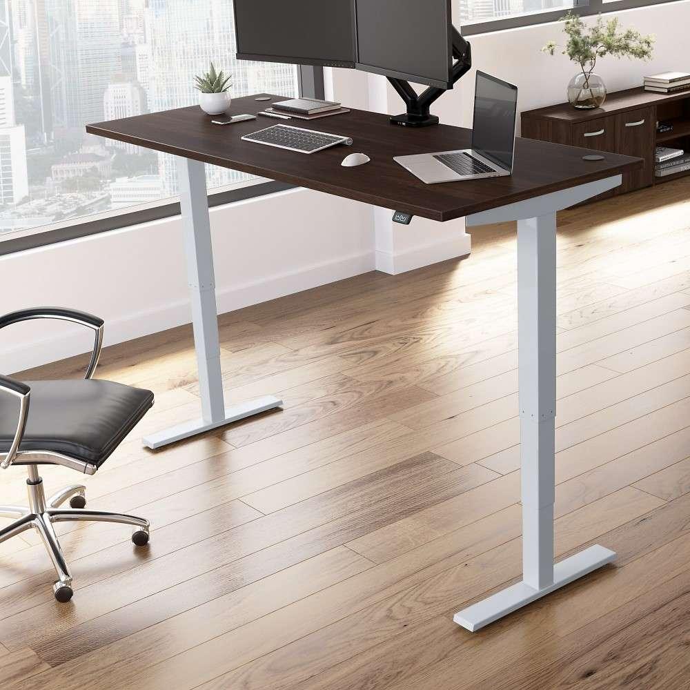 Bush Furniture - Move 40 Series 72W x 30D Electric Height Adjustable Standing Desk in Black Walnut - M4S7230BWSK veiw 2