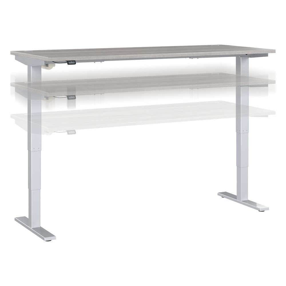 Bush Furniture - Move 40 Series 72W x 30D Electric Height Adjustable Standing Desk in Platinum Gray - M4S7230PGSK veiw 1