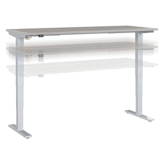 Bush Furniture - Move 40 Series 72W x 30D Electric Height Adjustable Standing Desk in Platinum Gray - M4S7230PGSK veiw 1