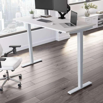 Bush Furniture - Move 40 Series 72W x 30D Electric Height Adjustable Standing Desk in White - M4S7230WHSK veiw 2