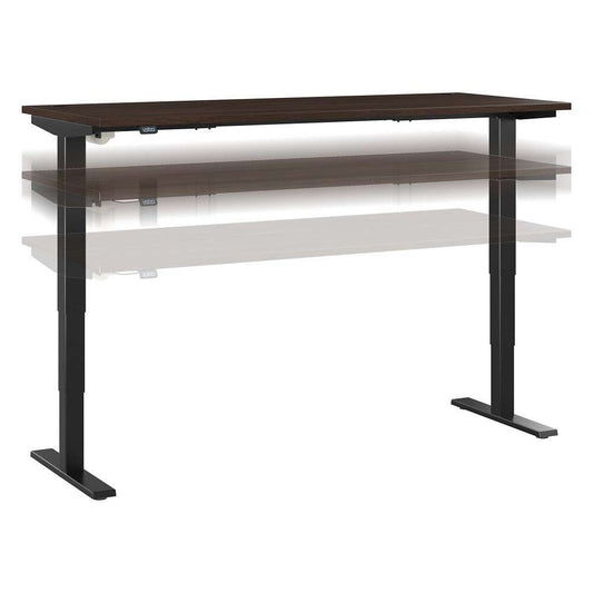 Bush Furniture - Move 40 Series 72W x 30D Electric Height Adjustable Standing Desk in Black Walnut with Black Base - M4S7230BWBK veiw 1