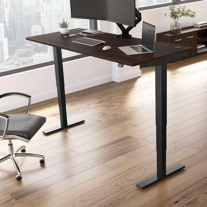 Bush Furniture - Move 40 Series 72W x 30D Electric Height Adjustable Standing Desk in Black Walnut with Black Base - M4S7230BWBK veiw 2