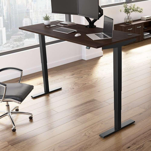 Bush Furniture - Move 40 Series 72W x 30D Electric Height Adjustable Standing Desk in Black Walnut with Black Base - M4S7230BWBK veiw 2