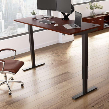 Bush Furniture - Move 40 Series 72W x 30D Electric Height Adjustable Standing Desk in Hansen Cherry with Black Base - M4S7230HCBK veiw 2