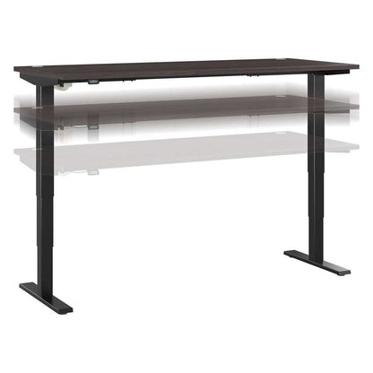 Bush Furniture - Move 40 Series 72W x 30D Electric Height Adjustable Standing Desk in Storm Gray with Black Base - M4S7230SGBK veiw 1
