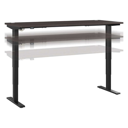 Bush Furniture - Move 40 Series 72W x 30D Electric Height Adjustable Standing Desk in Storm Gray with Black Base - M4S7230SGBK veiw 1