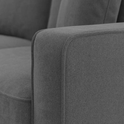 Bush Furniture - Stockton Accent Chair w Ottoman in Charcoal Gray Herringbone Fabric - SKT010CGH veiw 4